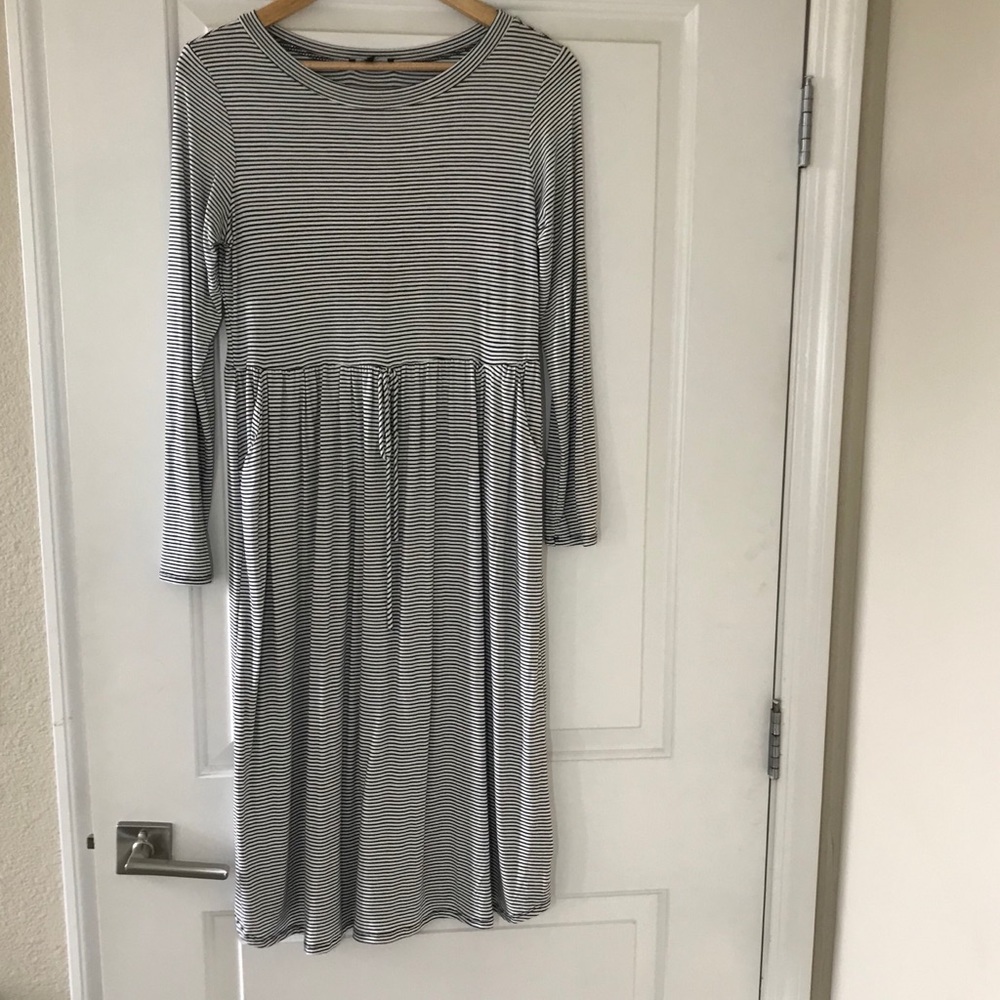 Roolee striped midi dress